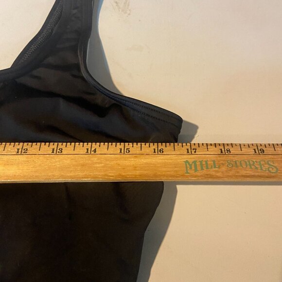 Lands End Women 16 One Piece Swimsuit Slimming Black Stretch Swim Beach Pool - Picture 6 of 9